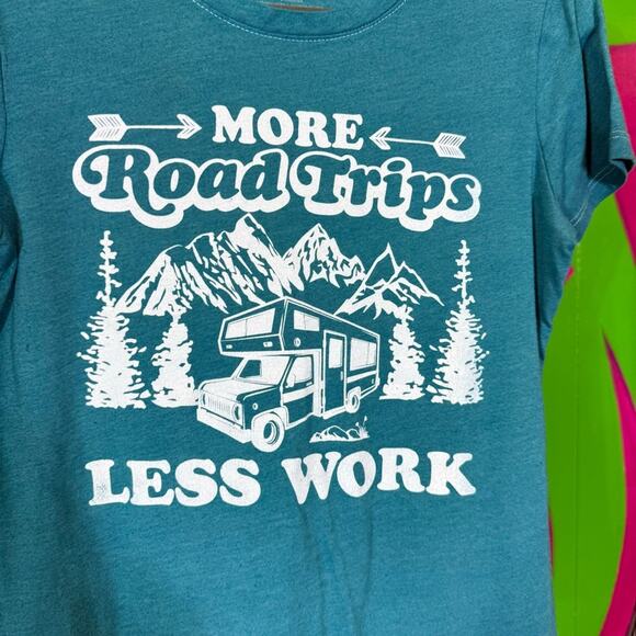 Cold Crush, Cedar Teal Camping Graphic Tee. Size Medium. Good used condition! - Picture 2 of 4